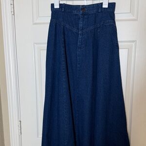 Vintage Made in USA Y2K Gotcha Covered Denim Midi Circle Skirt Size  10 EUC